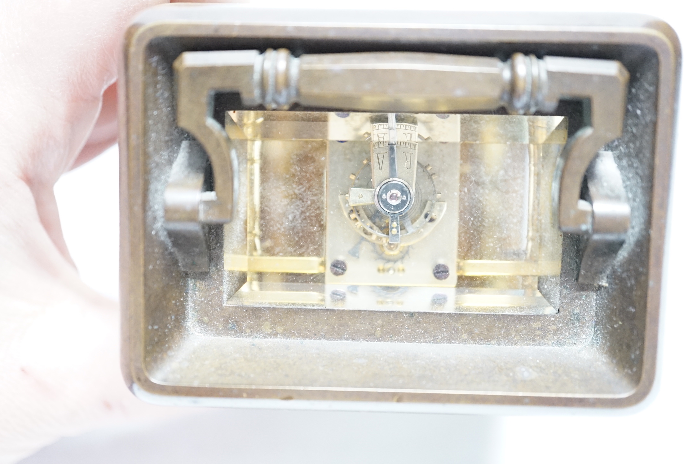 T. Martin & Co., 151 Regent Street. W., a Victorian bronze carriage timepiece